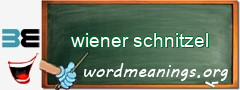 WordMeaning blackboard for wiener schnitzel